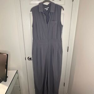 Athleta Gray Zip-Up Jumpsuit